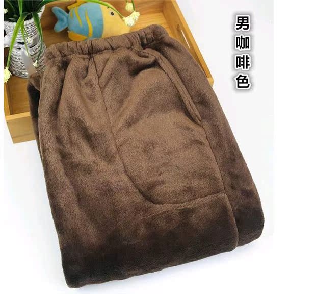 Mùa đông flannel nam và nữ ngủ quần dày ấm rộng lỏng nước lớn nhung san hô lông cừu nhà quần quần ấm mùa đông cho nữ