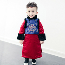 Male baby greetings winter clothes Chinese style childrens clothing Chinese style childrens clothing New Years clothing childrens Tang clothing boys Hanfu