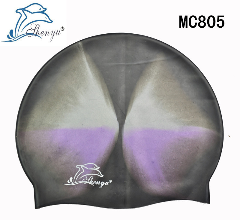 Mũ bơi nữ mới không thấm nước nam phổ quát mũ bơi nữ silicone cung cấp bơi cho trẻ em người lớn đồ bơi / thiết bị du lịch - Mũ bơi mũ bơi chống nước vào tai