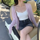 Тонкий кардиган, платье-комбинация, накидка, шелковый жилет, шифоновая куртка, французский стиль