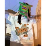 Летняя футболка с коротким рукавом, в американском стиле, свободный крой