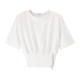 White irregular short T-shirt women's summer loose inner design sense of niche zipper slit chic short-sleeved top