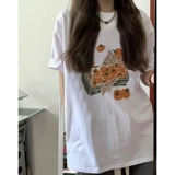 Летняя футболка с коротким рукавом, в американском стиле, свободный крой