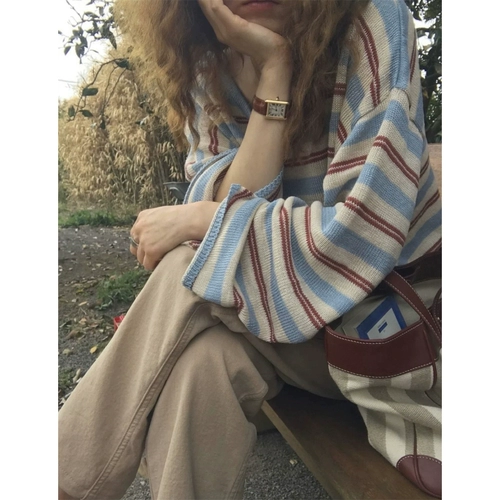 Трикотажный лонгслив, осенний сексуальный свитер, футболка, V-образный вырез, свободный крой