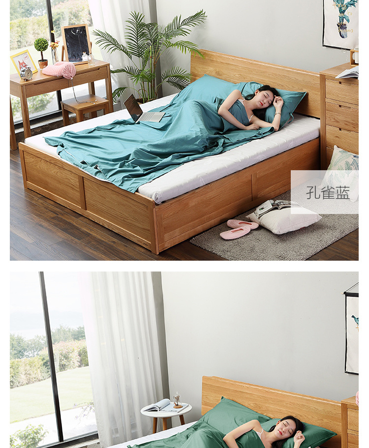 Thủy dệt bông ngủ túi du lịch du lịch cầm tay đúp chăn du khách toàn cầu trên tay áo bẩn 2018 New - Túi ngủ cá mập túi ngủ