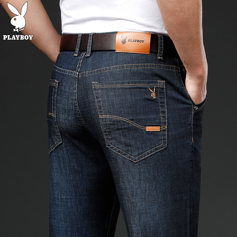 [USD 106.98] Playboy jeans men 2021 new summer youth slim straight