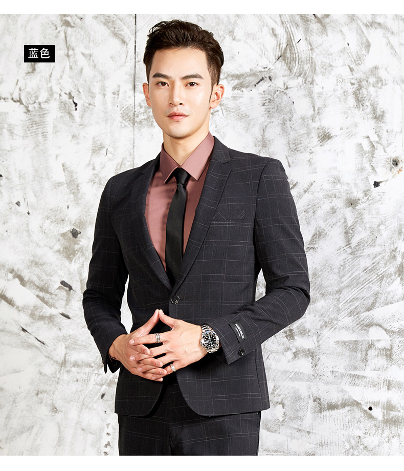 Phù hợp với Romon Phù hợp với nam phù hợp với thời trang nam Hàn Quốc phù hợp với mỏng phù rể nhóm trang phục chú rể kết hôn quần kaki nam đẹp