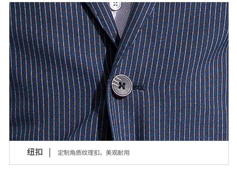 Bộ đồ vest nam Romon / Romeg Suit sọc xanh Slim Fit Người đàn ông phù hợp nhất Trang phục phù hợp với nam sơ mi nam