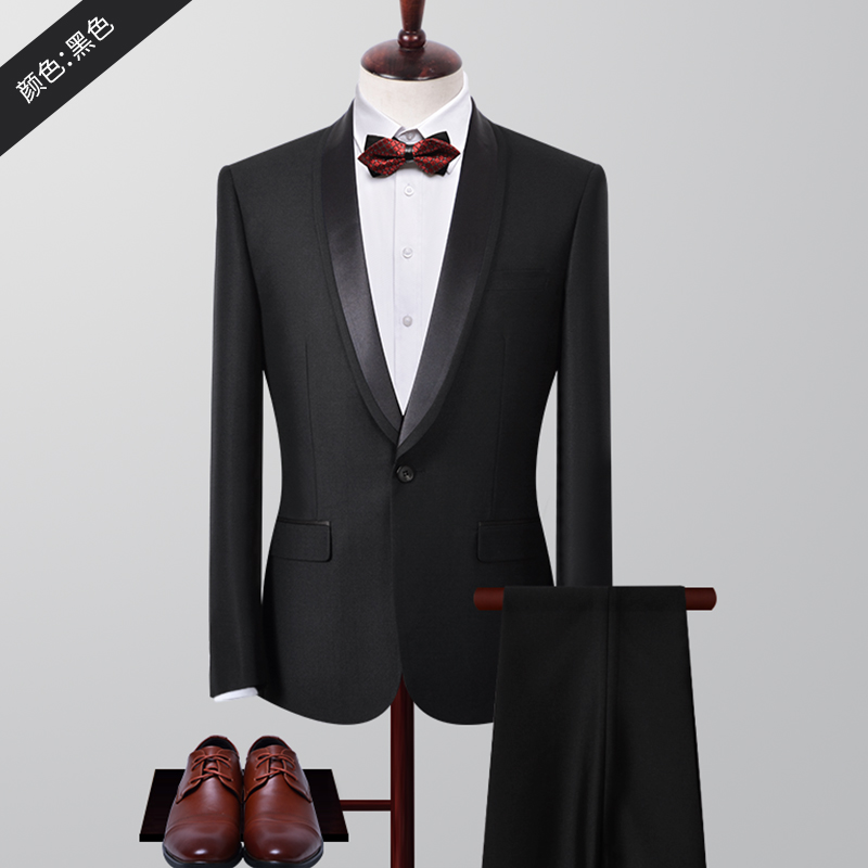 Romon Lomond nam phù hợp với Trim Dress Suit Wedding Groom Bridesmaids ăn mặc kinh doanh mới