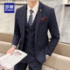 Luo Meng Men's Casual Suit Suit 2024 Spring New Business Professional Suit Wedding Dress Three-piece Set for Men