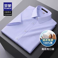 7C036DDPB в бело-синюю полоску [с карманами] [с короткими рукавами]