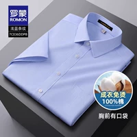 7C036DDPB в голубую полоску [с карманами] [с короткими рукавами]