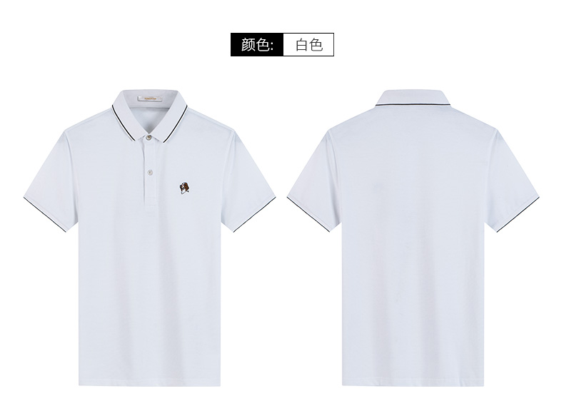[Spike] Romon / Romon rắn màu ngắn tay áo polo nam trung và trẻ trung áo thun mỏng thêu áo thun thủy triều áo polo đẹp