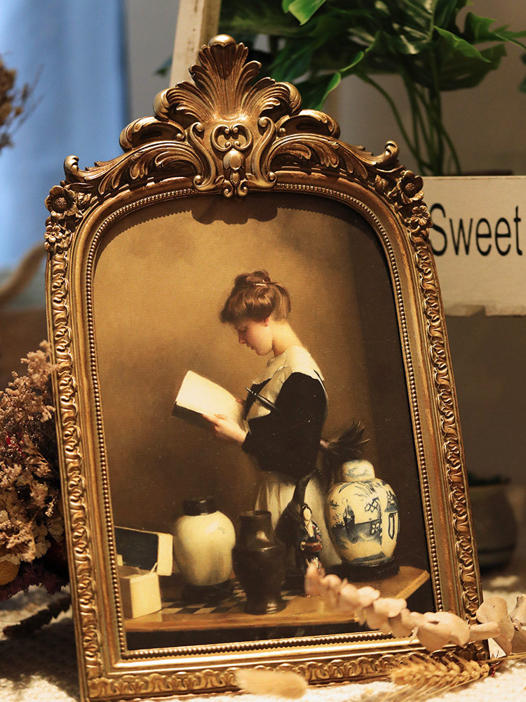 American retro old photo frame table 6 inch European light luxury decoration personality creative decoration photo customization