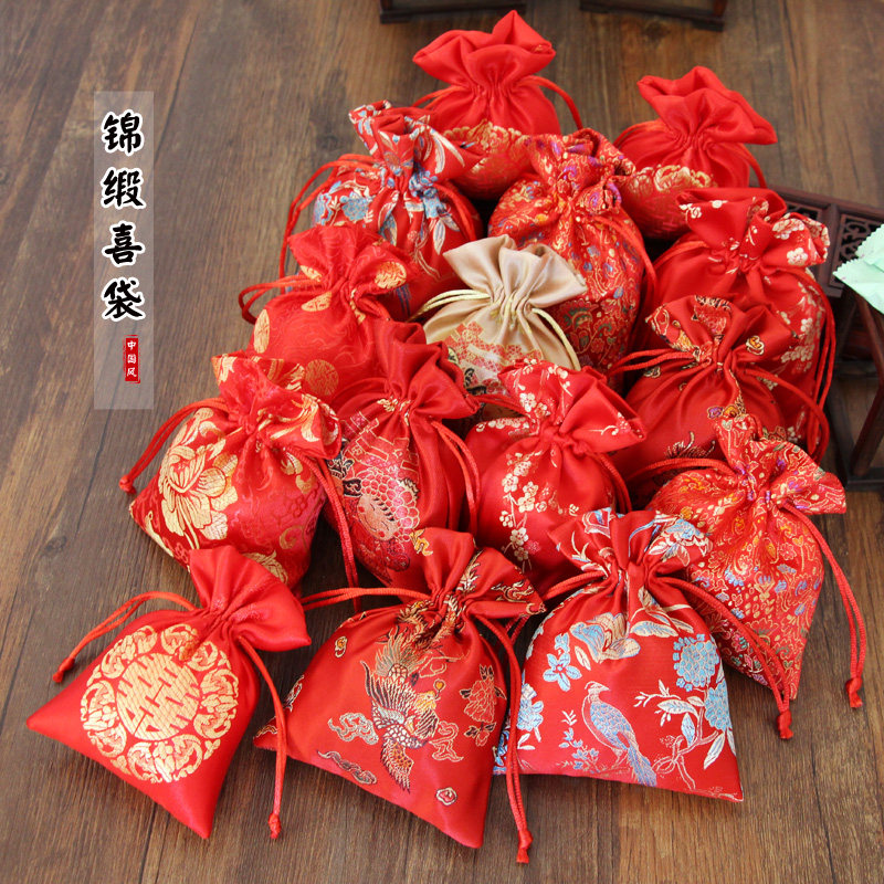 Wedding creative Wedding gift Candy bag Candy box Baby full moon egg bag packing bag Chinese style