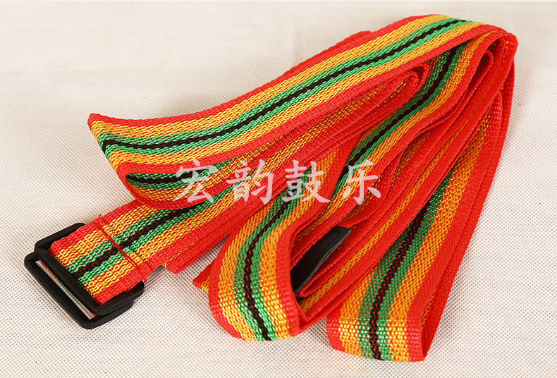 Trống tay trống châu Phi dây đeo vai Lijiang tambourine xách tay tải nhanh trống cầu vồng màu nylon nhạc cụ dây đeo - Phụ kiện nhạc cụ dây đàn