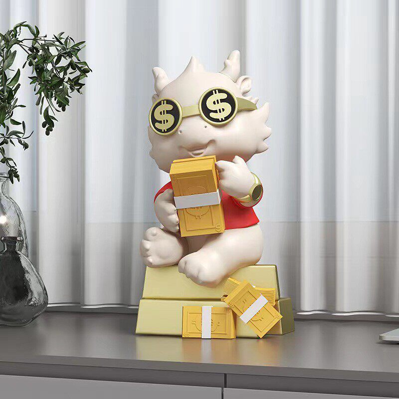 Light Extravagant Tide Zodiac Zodiac Zodiac Zodiac's Life Year Gifts 2024 Dragon Year Mascot Event Companion Gift home Accessories Pendulum-Taobao