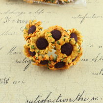 Handmade DIY simulation with Rod wire sunflower paper sunflower rose rattan wreath material accessories wedding candy box