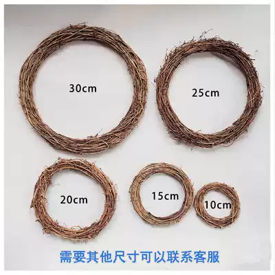 Natural Tufu Rattan Ring Rattan Christmas Wreath Immortal Wedding Kindergarten Handmade diy Rattan Decoration Ring Creation