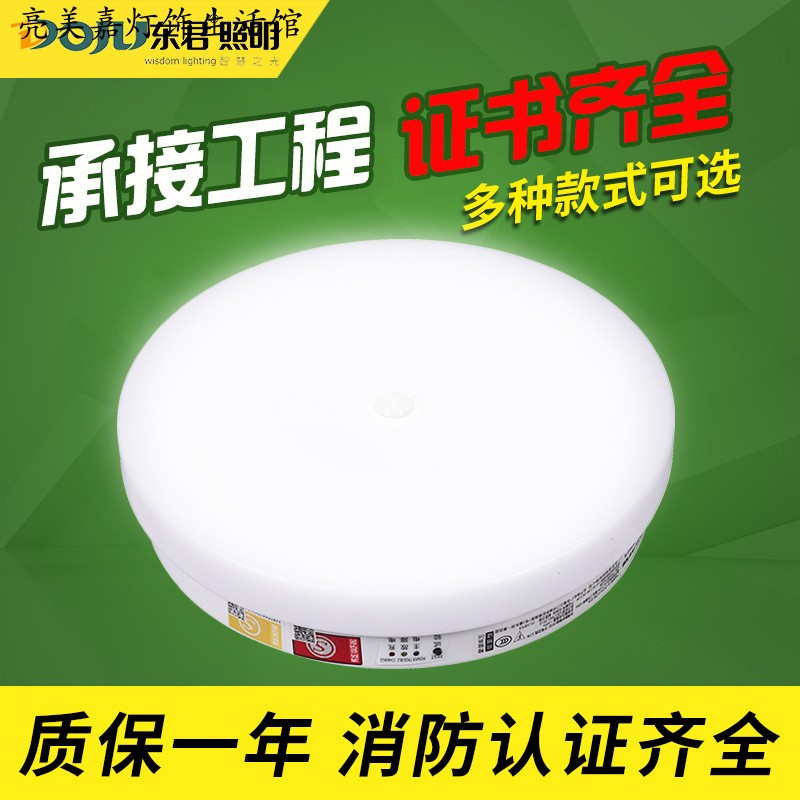 Dongjun Fire Emergency Ceiling Light Aisle Corridor Light LED Highlight Human Body Induction Sound and Light Control Corridor Lighting