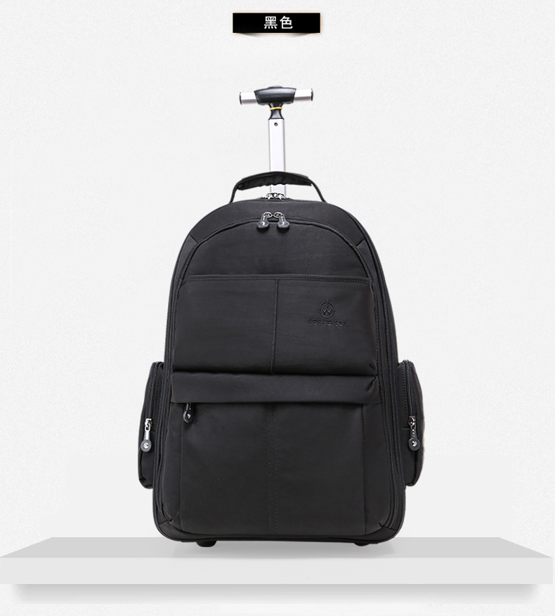 Vesnda double shoulder trolley bag large capacity travel backpack bag business boarding men and women travel hand luggage bags