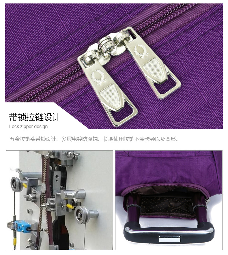 Xe đẩy túi du lịch nữ túi xách nam công suất lớn siêu yên tĩnh túi nội trú gấp túi du lịch không thấm nước túi kéo