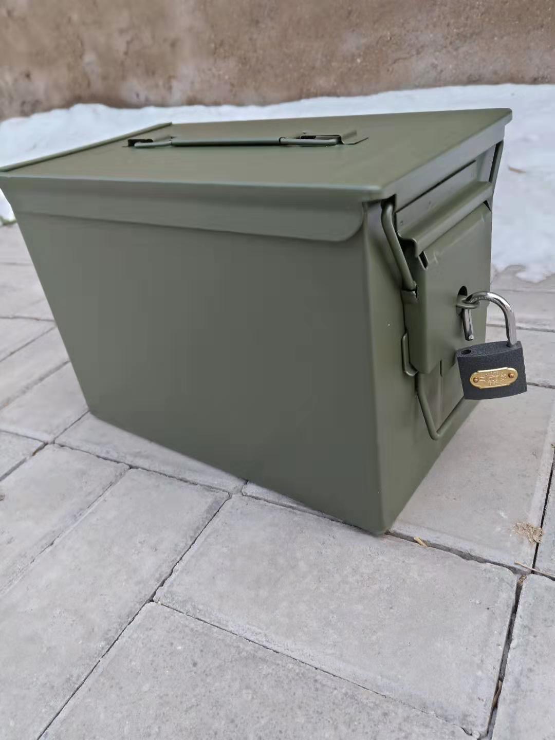 NATO American equipment ammunition box iron 12 7 turnover box locomotive with lock tool suitcase portable lock