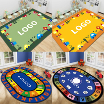 Kindergarten Children Play Rug Early Education Training Letters Interior Reading Area Cartoon Anti-Slip Custom Pattern Ground Mat