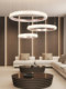 Italian living room chandelier, fashionable design, restaurant main light, new light luxury diamond round LED atmospheric main lighting