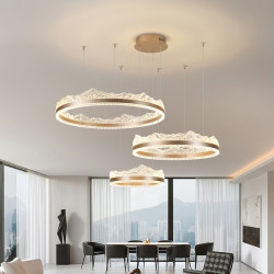 Italian Minimalist Living Room Chandelier 2025 New Modern Light Luxury Iceberg Hall Main Light Full Spectrum Eye Protection Dining Room Light