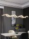 Sales Department Hotel Lobby Front Desk Bar Counter Lamp Long Strip Art Decoration Restaurant Galaxy Starry Sky Simple Streamer Chandelier