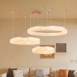 Italian Minimalist Light Luxury Aluminum Chandelier 2026 Modern Simple and Elegant Living Room Main Light Nordic Circular Lighting Fixture
