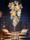 Duplex large chandelier simple modern Nordic light luxury creative personality stair chandelier art living room dining room lighting