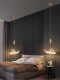 Butterfly Chandelier Bedroom Bedside Chandelier Creative Light Luxury Personality Foyer Entrance Light Girl's Master Bedroom Double-Head Pendant Light