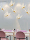 Light Luxury Modern Minimalist Bar Restaurant Chandelier Creative Butterfly Home Dining Table Lamp Front Desk Long Lotus Leaf Chandelier