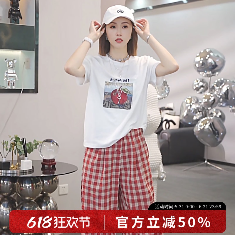 Xivi【Red Apple】2026 Summer New Niche Artistic Style Printed Short-Sleeve T-Shirt M3601 Xivi【Red Apple】2026 Summer New Niche Artistic Style Printed Short-Sleeve T-Shirt M3601