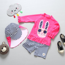 Childrens Girl Princess Korea Long Sleeve Cute Childrens Trunk Swimming Dress Baby Girl Baby Girl Swimsuit