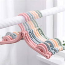 Business trip adult travel travel hanger Household folding portable magic plastic non-slip drying hanger Hotel drying clothes