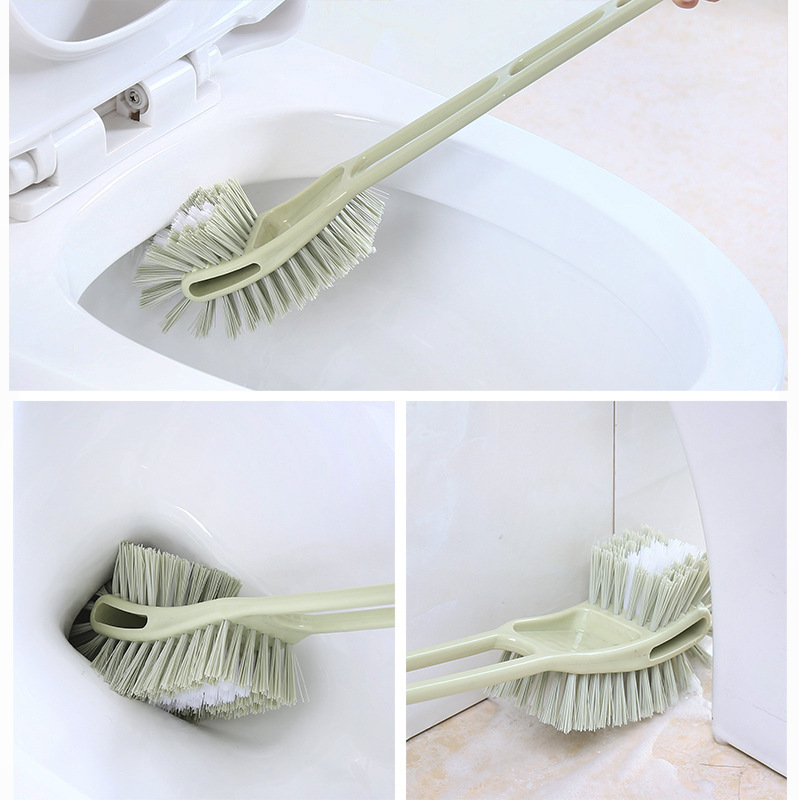 Toilet brush No dead angle Home Toilet Brush Bifacial Long Handle Urinal Brush Makeup Room Soft Hair Decontamination Cleaning Brush Sitting Poop Brush