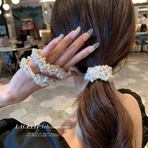LACELIPS pearl hair accessories large intestine Hairband ins Super fairy Net red head rope temperament tie head Korean hair rope female