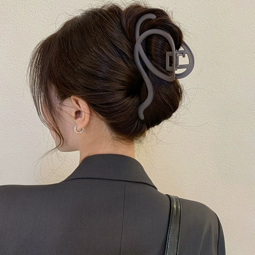 Небольшая дизайнерская большая матовая заколка-крабик, заколка для волос, зимний аксессуар для волос, акула, тренд сезона, изысканный стиль, новая коллекция