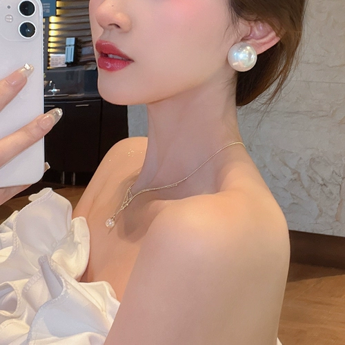 Ретро большие брендовые серьги из жемчуга, серебро 925 пробы, изысканный стиль