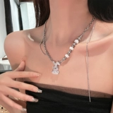 Милое ожерелье, дизайнерская цепочка до ключиц, коллекция 2022, популярно в интернете