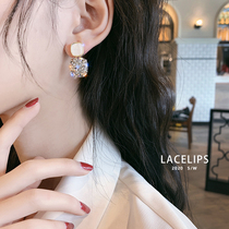 LACELIPS fashion full diamond stud earrings female 2020 New Tide Korean personality temperament Joker earrings female