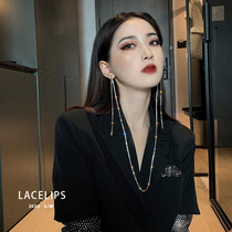 LACELIPS High sense earrings niche necklace one-piece female earrings two wearing exaggerated personality stud earrings tide women