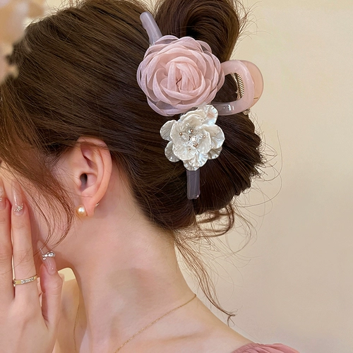 Заколка для волос, заколка-крабик, акула, шпильки для волос, аксессуар для волос, в цветочек, новая коллекция