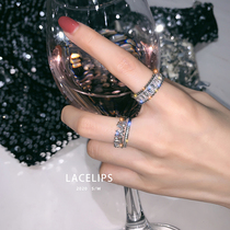 LACELIPS simple but not simple advanced sense ring net red cold wind Open index finger ring female