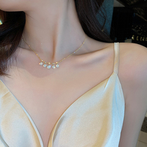 LACELIPS zircon pendant neck chain net red necklace neck jewelry neck strap choker collar collar choker female