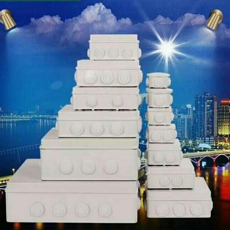 IP65 Waterproof Box Outdoor Plastic Case Cover Box ABS Material Outdoor Power Monitoring Direct Terminal Box Drilling