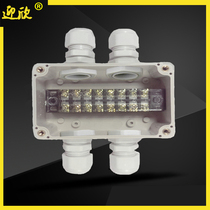 Outdoor waterproof junction box with terminal plastic waterproof case Two-in-two out terminal box weak electric monitoring power box